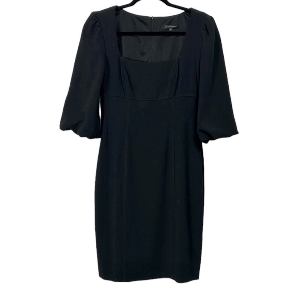 David Meister Black Cocktail Dress 3/4 sleeve Women’s size 4
